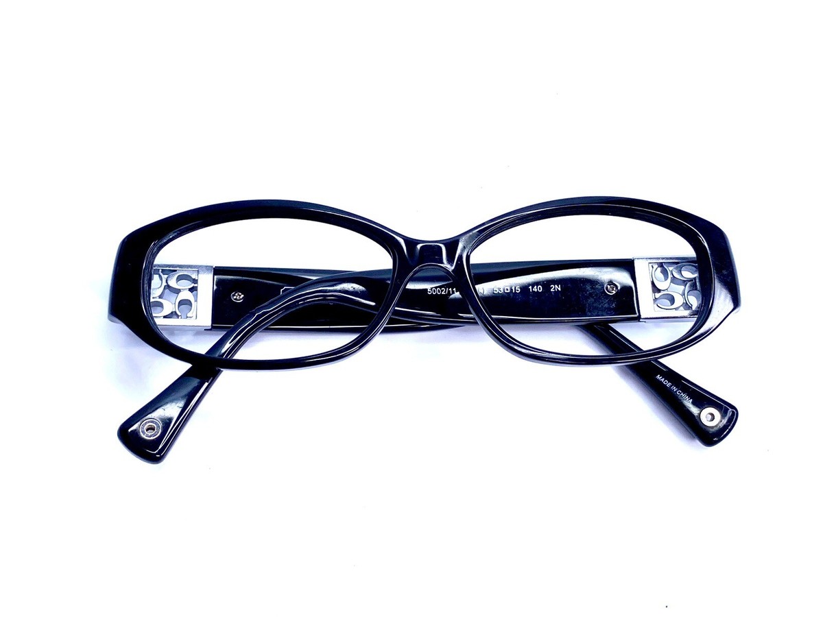 Coach Rectangular Oval Black Silver Eyeglasses HC 8012 Hope 