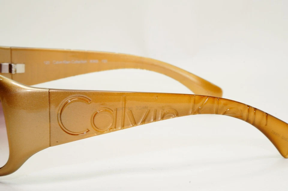 Очки солнцезащитные Calvin Klein 2005 винтажные коричневые обернутые градиентные 838S 155 121124 - Изображение 4 из 4
