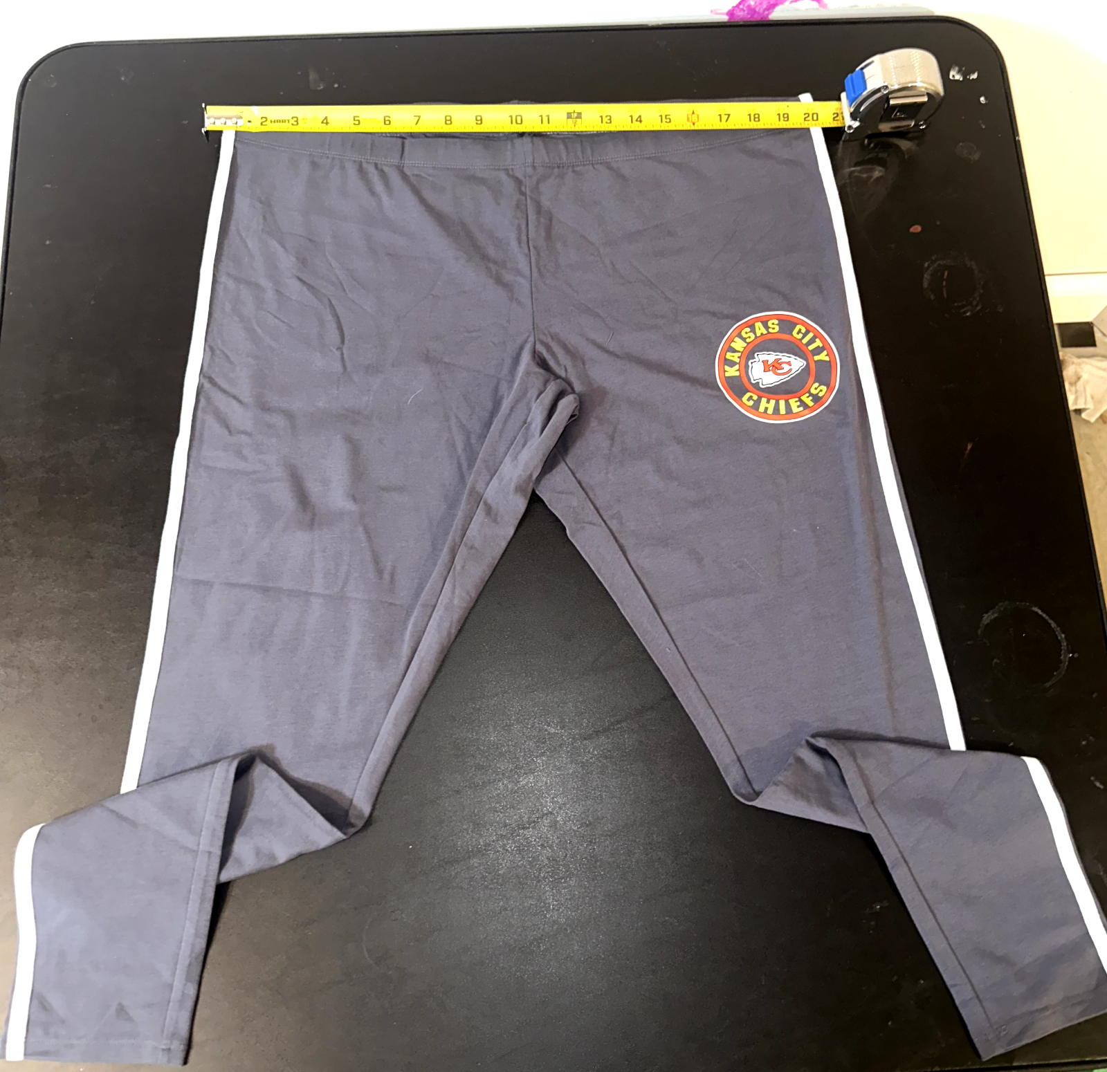 NEW Kansas City Chiefs NFL Team Apparel Grey Striped Sleep Pants Women's XXL