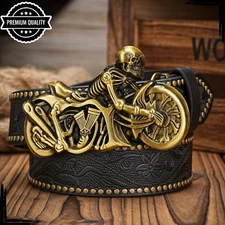 Mens Retro Waist Leather Belt Casual Buckle Luxury High Quality Strap Black Gold