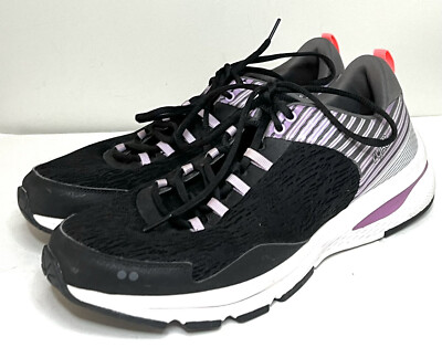 Ryka Womens Balance Walking Athletic Shoes Sneakers Black Purple Memory  Foam 11