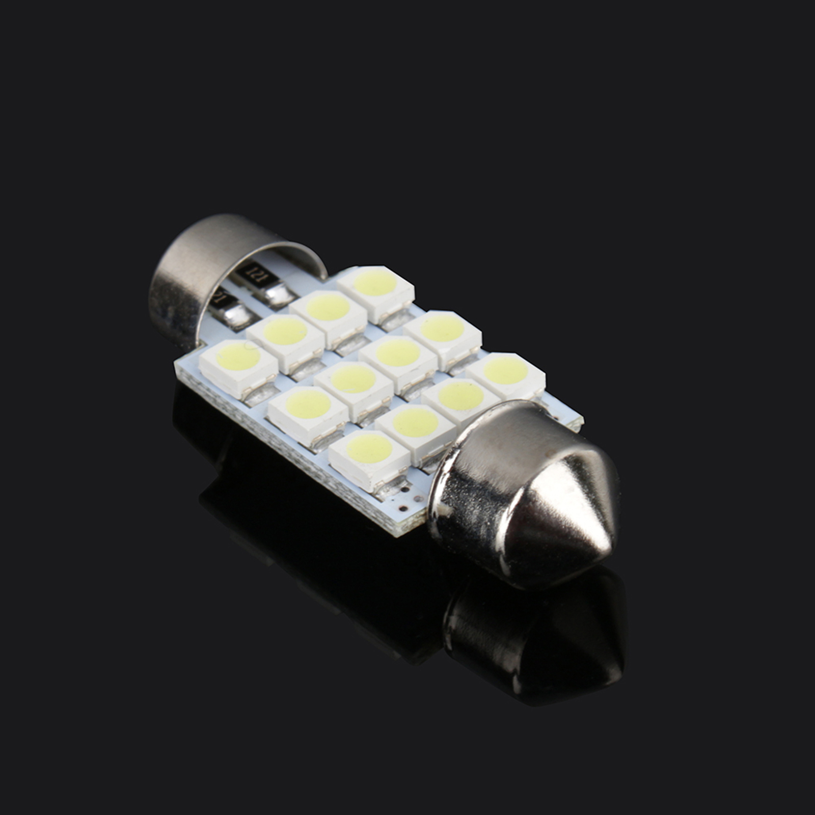 *White LED Car Bulb 31mm Festoon 12 SMD Dome Map Interior Light Lamp DE3175 7638917169386 eBay
