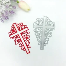 Metal Dies with Cross Flowers, Metal Stencils, Decoration, Embossing Stencils...