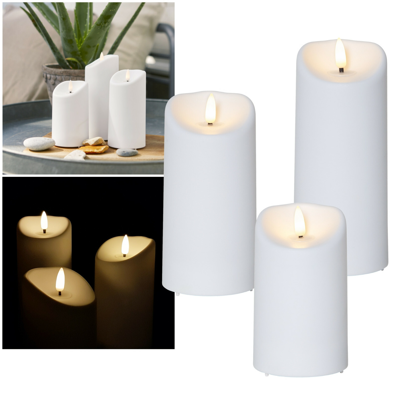 MARELDA LED-Kerze XXL LED Kerze für Außen flackernd H: 30cm D: 10cm MARELDA LED-Kerze XXL LED Kerze für Außen flackernd H: 30cm D: 10cm