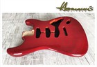 Strat 2 Piece Erle/Alder Replacement Body, SSS Route, Translucent Red, 2050g