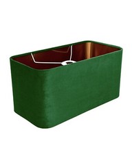 new rounded rectangular shape Emerald Green velvet  lamp shade pendant shade