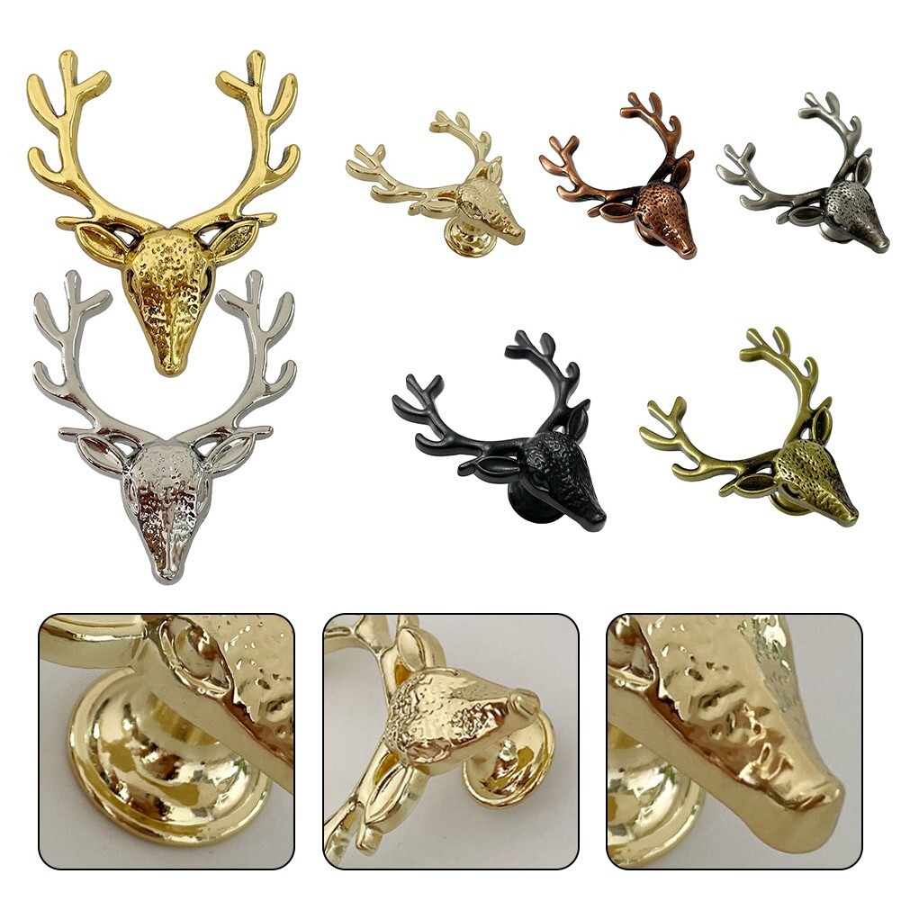 Handle Zinc Alloy Deer Shape Furniture Decoration Furniture