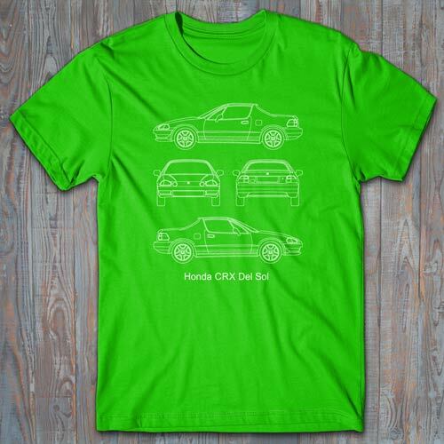 Drive The Classic Honda Del Sol CRX Early Model. T-shirt In - Foto 3