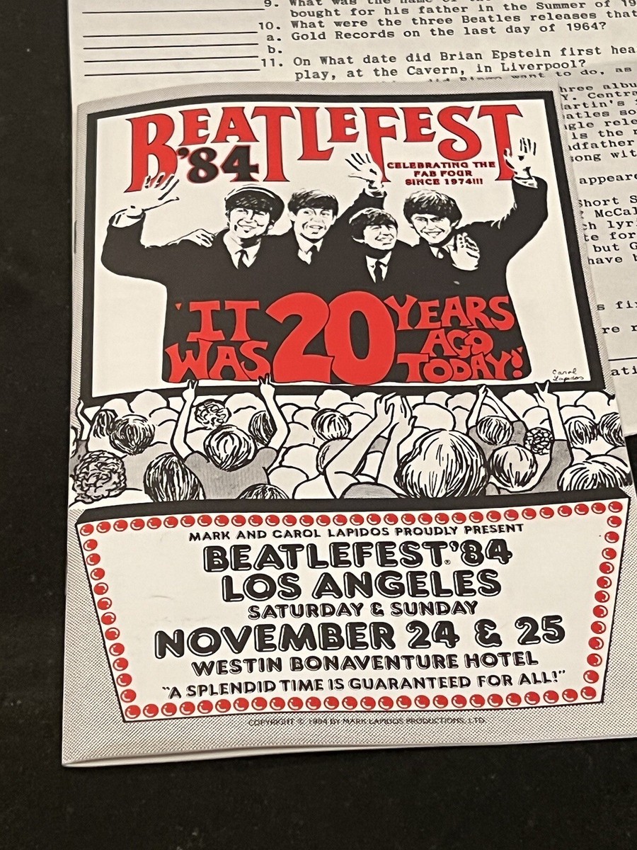 BeatleFest Programs 84 & 85 | eBay