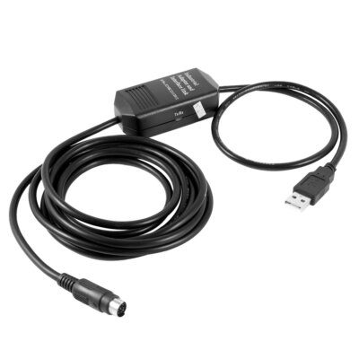 1 Pcs 3m/9.8ft Black USB to RS422 PLC Adapter Programming Cable for USB-SC09 FX