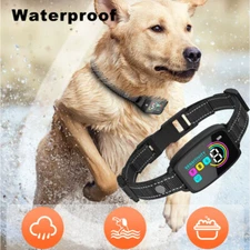 Anti Bark Collar for Dogs Puppies Stop Barking Device Adjustable Fit Waterproof