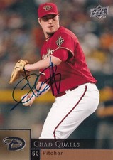 CHAD QUALLS SIGNED AUTO'D 2009 UPPER DECK CARD #512 ARIZONA DIAMONDBACKS ASTROS