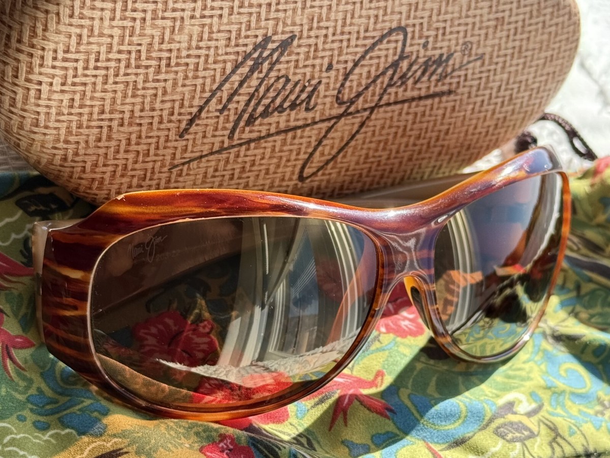 Maui Jim Lehua 203 22 Tortoise Stripe Frame + HCL Bronze Polarized