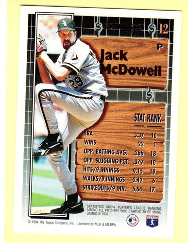 1994 Topps INSERT OR NOIR ⚾ VOUS CHOISISSEZ VOS FAVORIS 🧢 CARTES DE BASEBALL MLB ⚾ - Photo 30 sur 78