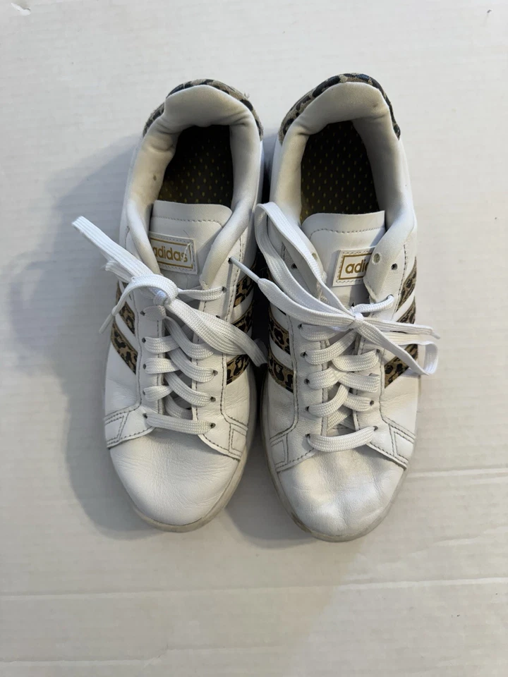Adidas Estilo de Vida Grand Court Blanco Guepardo Informal Zapato Mujer’s 8 Y2K Foto 3 de 4