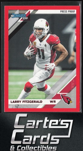 Larry Fitzgerald 2019 Panini Donruss #10 Press Proof Red Arizona Cardinals