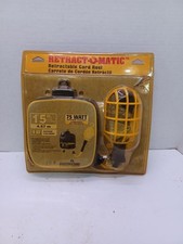 Vtg Retract-O-Matic Retractable Work Light 15 Feet Cord  New In Package