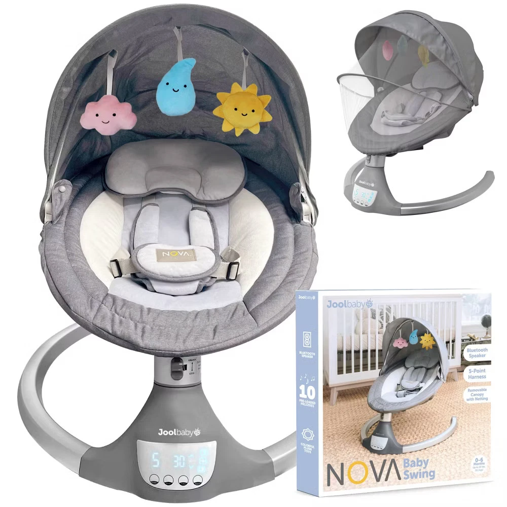 JOOL BABY Nova Motorized Infant Baby Swing - Gray (2024 version)
Opens in a new window or tab
