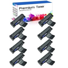8 PACK Black ML1610 ML-2010 Toner Cartridge for Samsung SCX-4321 ML-1625 ML-1620