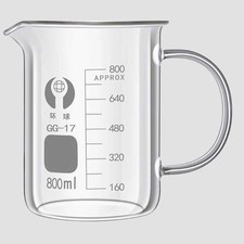 800ml Glass Beaker with Handle Borosilicate Glass Beakers Chemistry Glassware