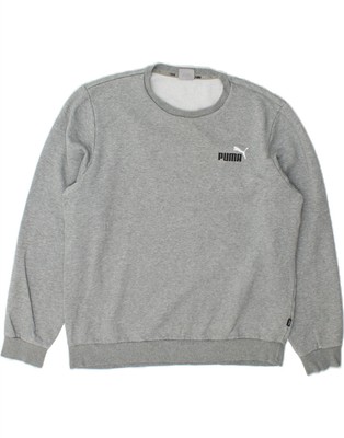 Puma Herren Sweatshirt Pullover Large Grau Baumwolle CJ14