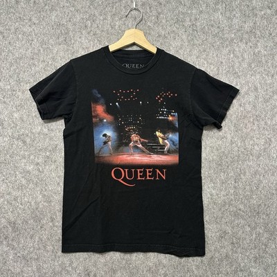 Queen Band T-Shirt Live Concert Graphic Tee Black Rock Music Men s Size Small