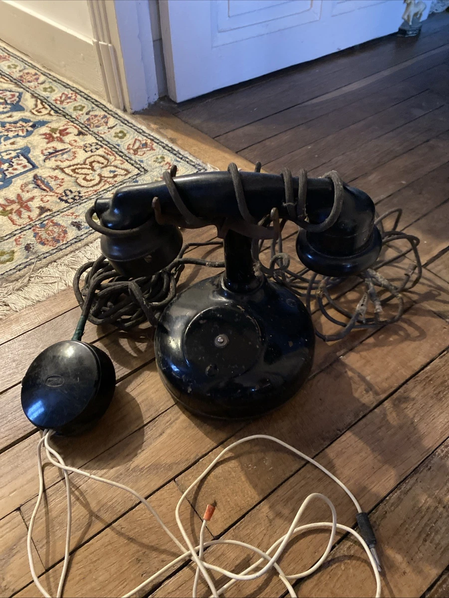 ANCIEN TELEPHONE BAKELITE NOIR BL OU BC 1964