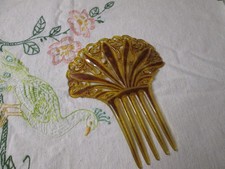 Vintage Celluloid plastic Hair Comb Faux Tortoise Shell Spanish Mantilla