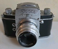 EXA Jhagee Dresden Camera w/ E. Ludwig V Meritar 2.9 50mm Lens - Untested