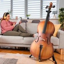 Full Side 4/4 Matte Cello for Beginner with Bag Bow Rosin Bridge