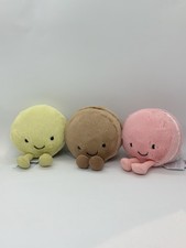 Jellycat Official Authentic Mia, Mona, Max Cute Macaron Doll Set Of 3 NWT