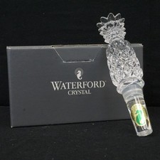 Vintage WATERFORD Crystal Pineapple Bottle Wine Stopper w Box E9365 C2