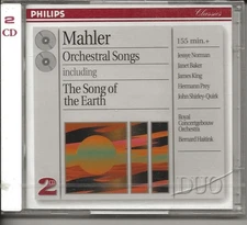 MAHLER Orchestral Songs Song of the Earth 2 cd set sealed new 1996 Haitink
