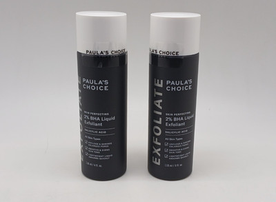 Paula's Choice 2% BHA Liquid Exfoliant Salicylic Acid Facial Toner 4 oz 2-Pack