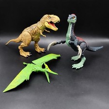 Jurassic World Dinosaur Toy Lot T Rex Velociraptor Pteranodon Mattel