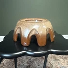 Vintage Frankoma Pottery Beverage Warmer Stand Plainsman Brown Ceramic