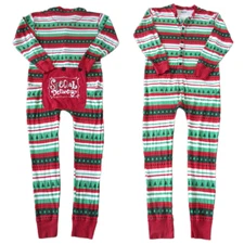 Lazy One Flapjack Pajama Jumpsuit Christmas PJs Fair Isle Bum Back Door Opens XL