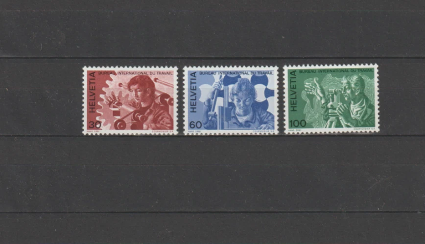 Schweiz-Kompl.-Satz-Ausgabe für die  BIT-Dienstmarken-1975-Postfrisch-TOP