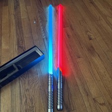 Metal Lightsaber Dueling Light Sabers RGB 16 Color FX Sound