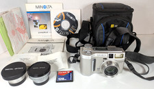 VTG Minolta DiMAGE S414  Digital Camera Full Set -2 Extra Lenses- 128MB Mem Card