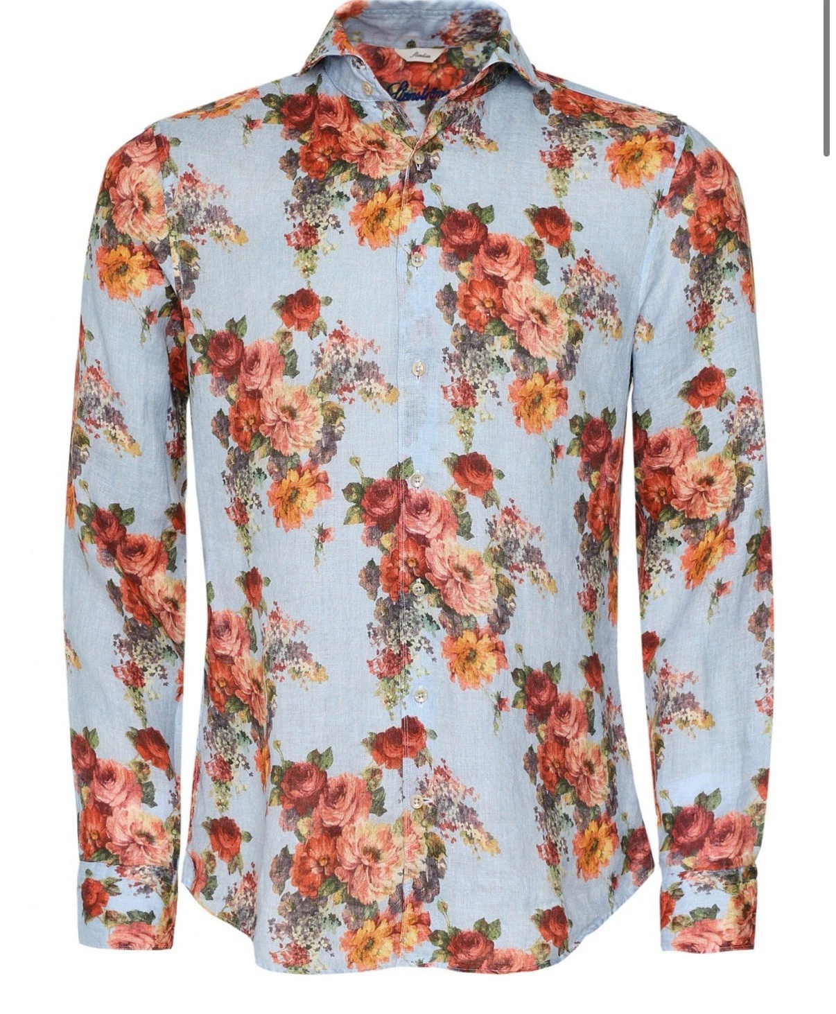 Stenstroms Slimline Linen Floral Summer Shirt - SMALL - BNWT RRP £189