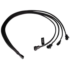 Alphacool 18684 RGB Plastic Splitter Cable Black 4 Feet 600mm 1pc Y-splitter
