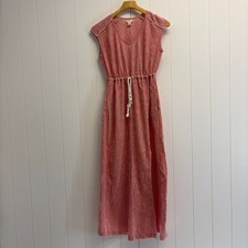 J Crew Striped Drawstring Maxi Dress Women XXS Nautical Beach Boho Coastal Chic