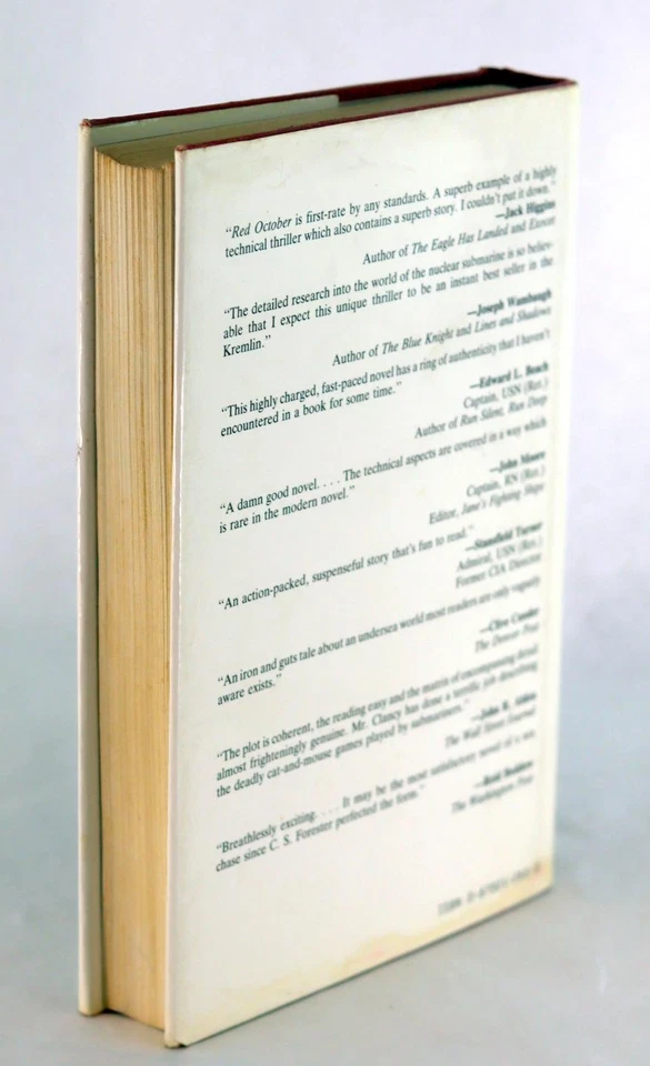 Tom Clancy Signed 1984 The Hunt for Red October Jack Ryan Hardcover w/Dustjacket Foto 2 de 4