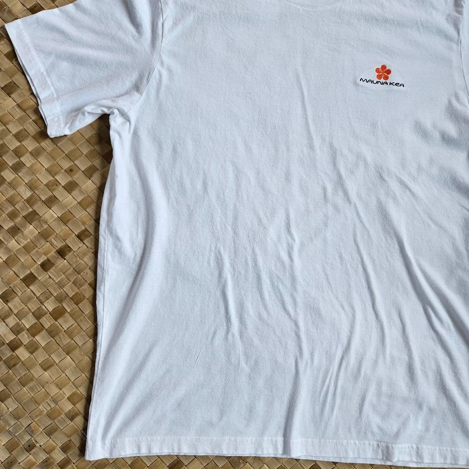 Camisa Mauna Kea Beach Hotel Para Hombres Grande Blanca Algodón Bordado Suave Camiseta Hawaiana Foto 4 de 4