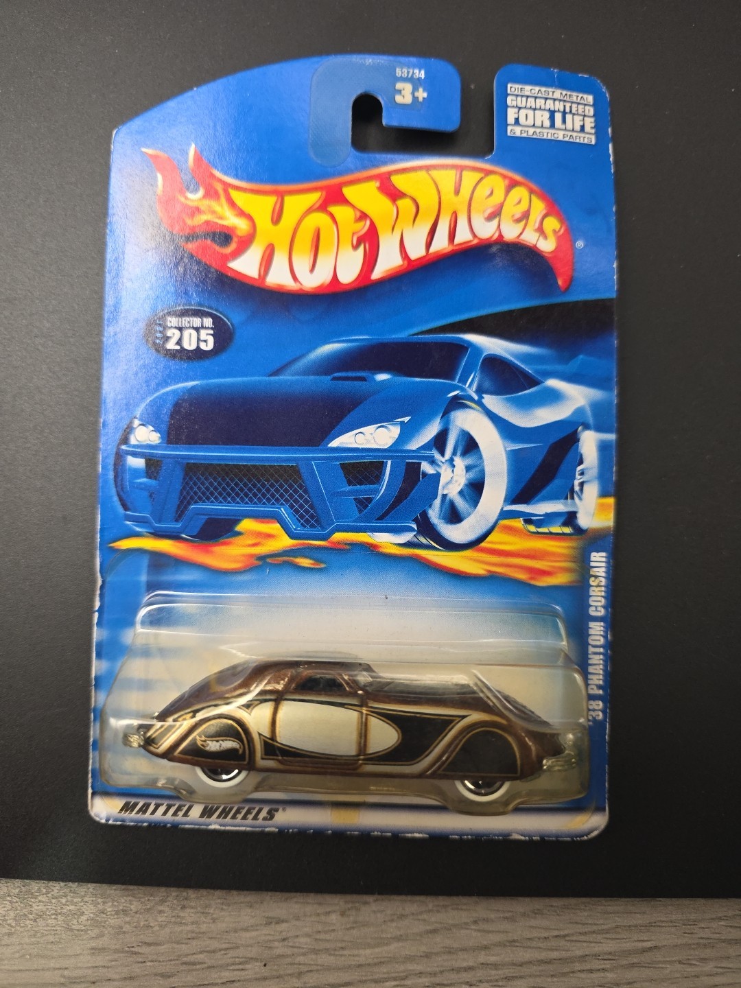 🔥2001 Hot Wheels ‘38 Phantom Corsair #205 Brown🔥