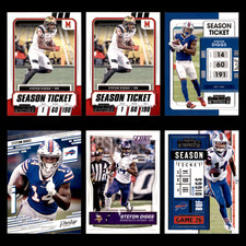 Stefon Diggs Lot 6 Football Cards 2021 Panini Contenders Draft Picks Game Ticket