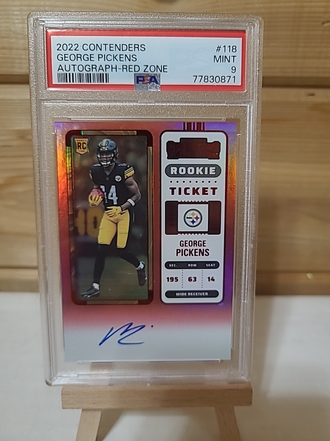 2022 Panini Contenders - Rookie Ticket RPS George Pickens #118 Red Zone (AU, RC)