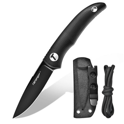 Halsmesser TONIFE Nova 68mm Kydex Scheide Paracord Lanyard Clip