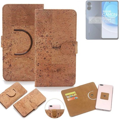 Schutz-Hülle für Tecno Camon 19 Neo Wallet-Case aus Kork Schutzhülle Tasche